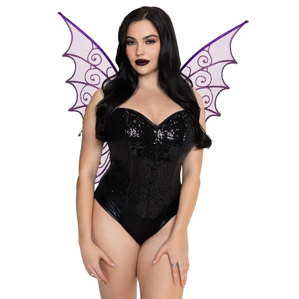 Leg Avenue - Glitter Strapless Pixie Les ailes - Violet